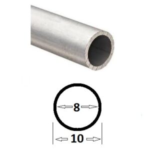 ALUMINIUM "O" PROFILE 8X10 MM (LENTGH 5Μ)