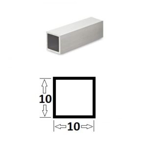 ALUMINIUM SQUARE SHAPE PROFILE 10Χ10Χ1 MM (LENTGH 5Μ)