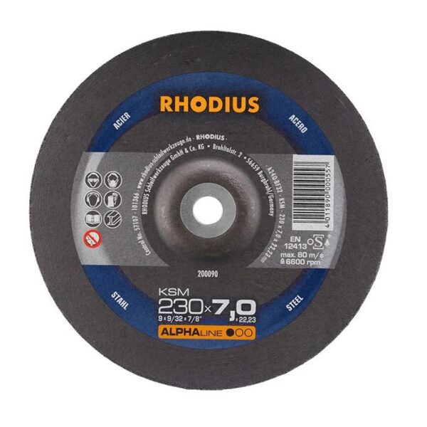 ΤΡΟΧΟΣ ΛΕΙΑΝΣΕΩΣ ΣΙΔΗΡΟΥ RHODIUS Φ230 (230  Χ 7 Χ 22,3)