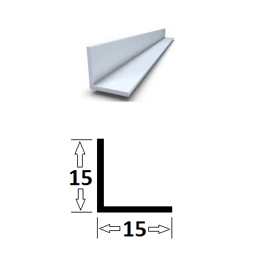 ALUMINIUM CORNER PROFILE 15Χ15Χ2 MM (LENTGH 5Μ)