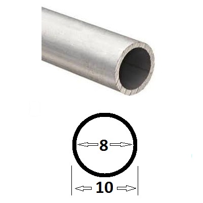 ALUMINIUM "O" PROFILE 8X10 MM (LENTGH 5Μ)