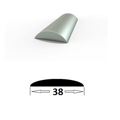 ALUMINIUM OVAL FLAT BAR 38 MM (LENTGH 5M)