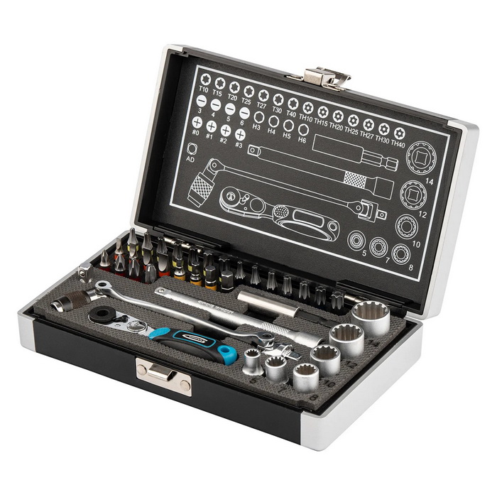 ΣΕΤ ΚΑΣΤΑΝΙΑ - ΚΑΡΥΔΑΚΙΑ ΚΑΙ ΜΥΤΕΣ 1/4'' 37 ΤΕΜ - GROSS