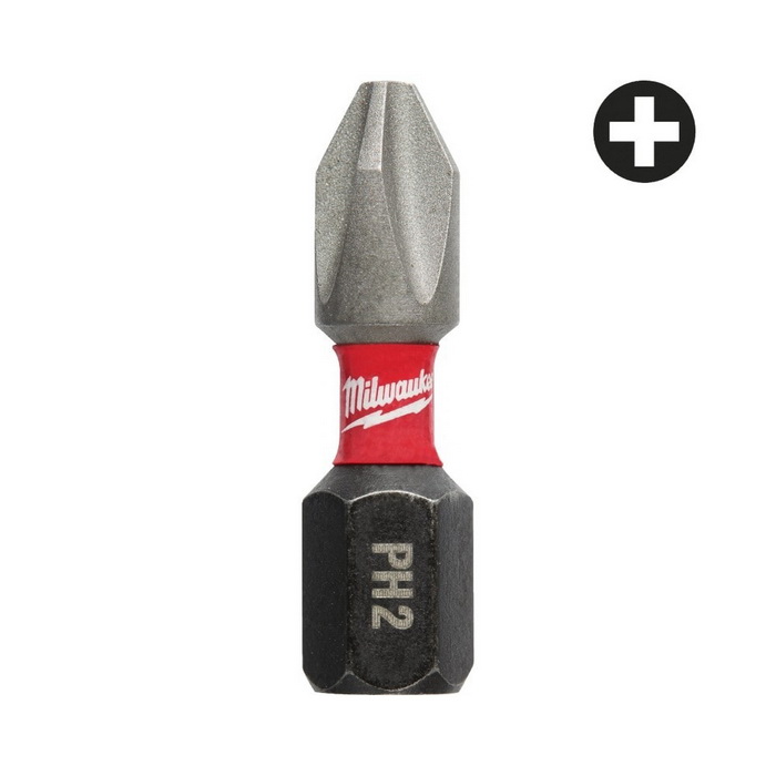 ΜΥΤΗ MILWAUKEE SHOCKWAVE 2,5CM PH2