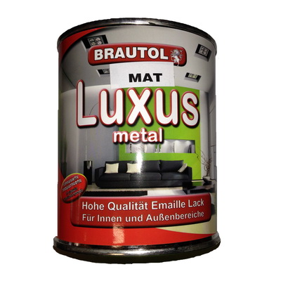HIGH DURABLE ENAMEL PAINT MAT BLACK BRAUTOL 2,5LT