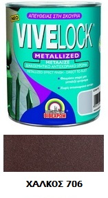 VIVELOCK  METALLIZED 706 COPPER 750ML